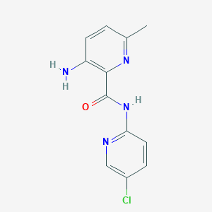 molecular formula C12H11ClN4O B8618845 3-amino-N-(5-chloropyridin-2-yl)-6-methylpyridine-2-carboxamide CAS No. 280115-94-8