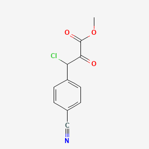 3-Chloro-3-(4-cyano-phenyl)-2-oxo-propionic acid methyl ester