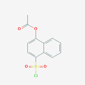 molecular formula C12H9ClO4S B8618879 4-(Chlorosulfonyl)naphthalen-1-yl acetate CAS No. 58878-79-8