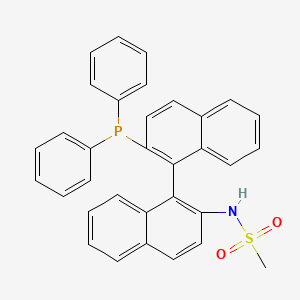 molecular formula C33H26NO2PS B8618913 (S)-N-(2'-(Diphenylphosphanyl)-[1,1'-binaphthalen]-2-yl)methanesulfonamide 