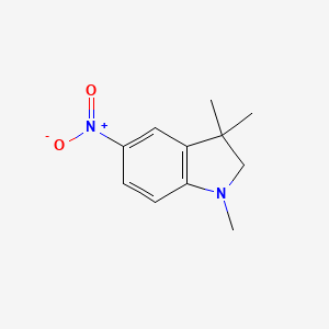 molecular formula C11H14N2O2 B8618939 1,3,3-Trimethyl-5-nitro-2,3-dihydro-1H-indole 