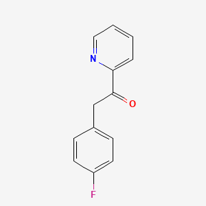 molecular formula C13H10FNO B8618992 2-(4-Fluorophenyl)-1-pyridin-2-yl-ethanone 
