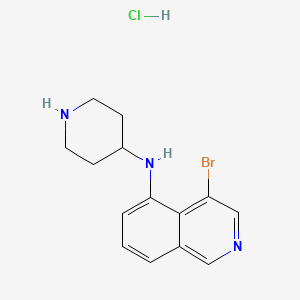 molecular formula C14H17BrClN3 B8619009 4-(4-Bromo-5-isoquinolyl)aminopiperidine hydrochloride CAS No. 651307-89-0