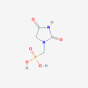 molecular formula C4H7N2O5P B8619013 [(2,4-Dioxoimidazolidin-1-yl)methyl]phosphonic acid CAS No. 91726-25-9