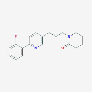molecular formula C19H21FN2O B8619020 1-(3-(6-(2-Fluorophenyl)pyridin-3-yl)propyl)piperidin-2-one CAS No. 918145-45-6