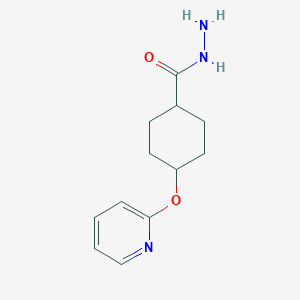 molecular formula C12H17N3O2 B8619053 cis-4-(Pyridin-2-yloxy)-cyclohexanecarboxylic acid hydrazide 
