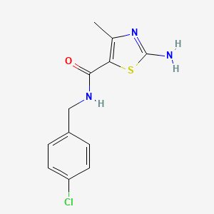 molecular formula C12H12ClN3OS B8619068 2-Amino-4-methylthiazole-5-carboxylic Acid 4-Chlorobenzylamide 