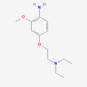 molecular formula C13H22N2O2 B8619171 N,N-Diethyl-2-(4-amino-3-methoxyphenoxy)ethylamine 