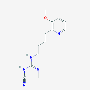 molecular formula C13H19N5O B8619172 N-Cyano-N'-[4-(3-methoxypyridin-2-yl)butyl]-N''-methylguanidine CAS No. 115103-53-2
