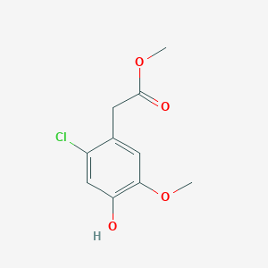 molecular formula C10H11ClO4 B8619238 Methyl (2-chloro-4-hydroxy-5-methoxyphenyl)acetate 