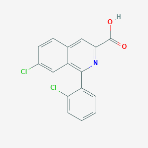 B8619256 7-Chloro-1-(2-chlorophenyl)isoquinoline-3-carboxylic acid CAS No. 89242-32-0