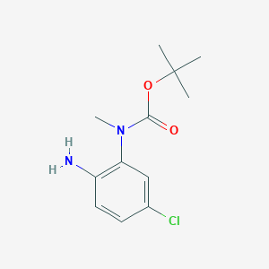 molecular formula C12H17ClN2O2 B8619270 tert-Butyl (2-amino-5-chlorophenyl)(methyl)carbamate 