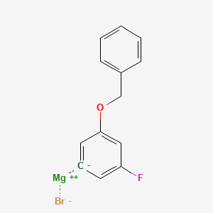 molecular formula C13H10BrFMgO B8619275 3-Benzyloxy-5-fluorophenylmagnesium bromide 