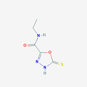 molecular formula C5H7N3O2S B8619283 N-Ethyl-5-sulfanylidene-4,5-dihydro-1,3,4-oxadiazole-2-carboxamide CAS No. 61320-77-2