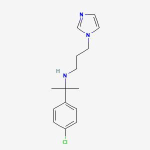 molecular formula C15H20ClN3 B8619292 1H-Imidazole-1-propanamine, N-[1-(4-chlorophenyl)-1-methylethyl]- 