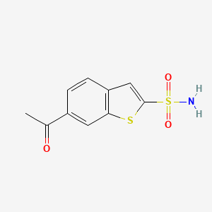 molecular formula C10H9NO3S2 B8619319 6-Acetylbenzo[b]thiophene-2-sulfonamide 