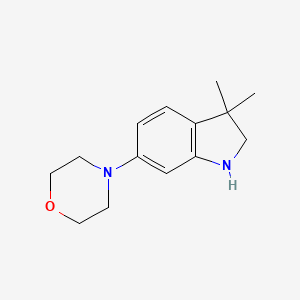 molecular formula C14H20N2O B8619325 3,3-Dimethyl-6-morpholinoindoline 