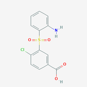 molecular formula C13H10ClNO4S B8619360 3-(2-Aminobenzene-1-sulfonyl)-4-chlorobenzoic acid CAS No. 51763-29-2