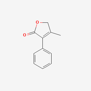 molecular formula C11H10O2 B8619382 4-Methyl-3-phenyl-2(5H)-furanone 