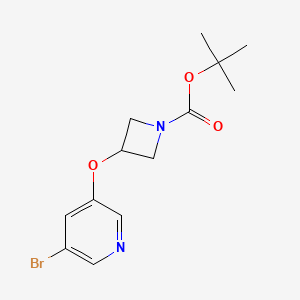 molecular formula C13H17BrN2O3 B8619387 3-(5-Bromopyridin-3-yloxy)-azetidine-1-carboxylic acid tert-butyl ester 