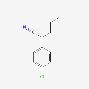 molecular formula C11H12ClN B8619389 2-(4-Chlorophenyl)pentanenitrile 