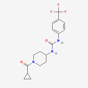 molecular formula C17H20F3N3O2 B8619406 1-(1-Cyclopropanecarbonylpiperidin-4-yl)-3-(4-(trifluoromethyl)phenyl)urea 