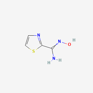 molecular formula C4H5N3OS B8619419 N-Hydroxy-thiazole-2-carboxamidine 