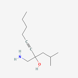 molecular formula C12H23NO B8619422 2-iso-Butyl-2-hydroxy-3-octyn-1-ylamine 