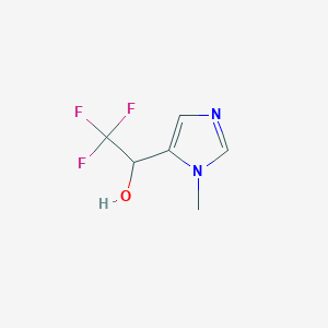 molecular formula C6H7F3N2O B8619446 2,2,2-trifluoro-1-(1-methyl-1H-imidazol-5-yl)ethanol CAS No. 1226507-41-0