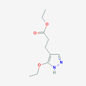 ethyl 3-(3-ethoxy-1H-pyrazol-4-yl)propanoate