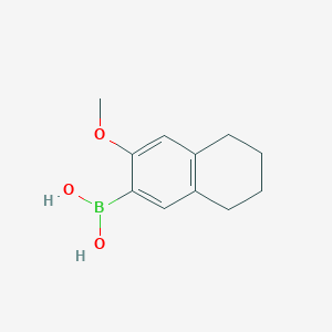 molecular formula C11H15BO3 B8619469 3-Methoxy-5,6,7,8-tetrahydronaphthalen-2-ylboronic acid 