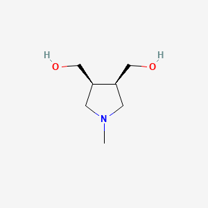 molecular formula C7H15NO2 B8619475 1-Methyl-cis-3,4-di(hydroxymethyl) pyrrolidine 