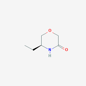 molecular formula C6H11NO2 B8619509 (S)-5-ethylmorpholine-3-one 