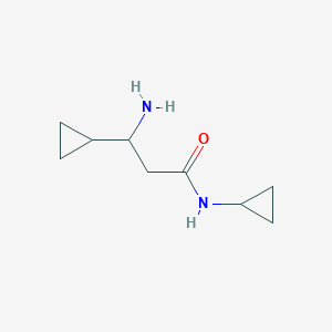 molecular formula C9H16N2O B8619521 3-amino-N,3-dicyclopropylpropanamide 