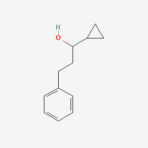 molecular formula C12H16O B8619539 2-Phenylethyl cyclopropyl carbinol 