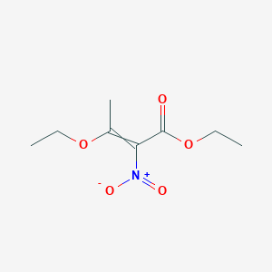 molecular formula C8H13NO5 B8619554 Ethyl 3-ethoxy-2-nitrobut-2-enoate CAS No. 62772-80-9