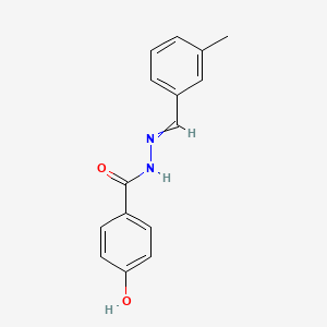 4-hydroxy-N'-[(3-methylphenyl)methylidene]benzohydrazide
