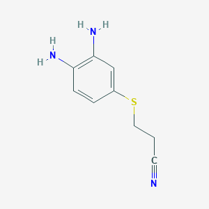 molecular formula C9H11N3S B8619629 3-[(3,4-Diaminophenyl)sulfanyl]propanenitrile CAS No. 54029-86-6