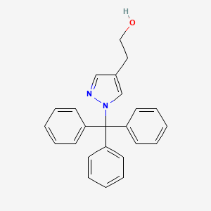 molecular formula C24H22N2O B8619634 2-[1-(Triphenylmethyl)-1H-pyrazol-4-yl]ethan-1-ol CAS No. 163009-07-2