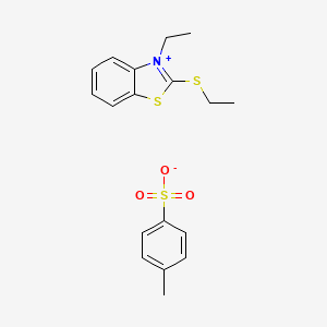 molecular formula C18H21NO3S3 B8619647 3-Ethyl-2-(ethylsulfanyl)-1,3-benzothiazol-3-ium 4-methylbenzene-1-sulfonate CAS No. 5231-22-1