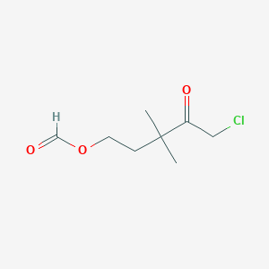 molecular formula C8H13ClO3 B8619661 5-Chloro-3,3-dimethyl-4-oxopentyl formate CAS No. 88031-91-8