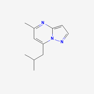 molecular formula C11H15N3 B8619691 5-Methyl-7-(2-methylpropyl)pyrazolo[1,5-a]pyrimidine CAS No. 55536-77-1