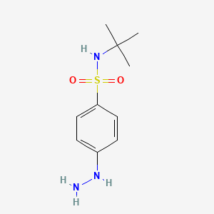 molecular formula C10H17N3O2S B8619698 N-tert.-butyl-4-hydrazinobenzenesulfonamide 