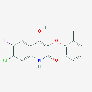 7-chloro-4-hydroxy-6-iodo-3-(o-tolyloxy)quinolin-2(1H)-one