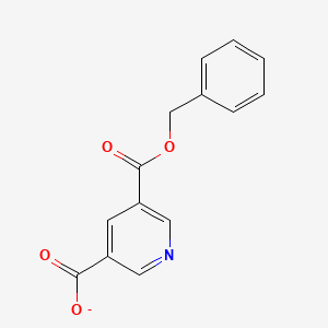 molecular formula C14H10NO4- B8619720 Monobenzyl pyridine-3,5-dicarboxylate CAS No. 192518-50-6