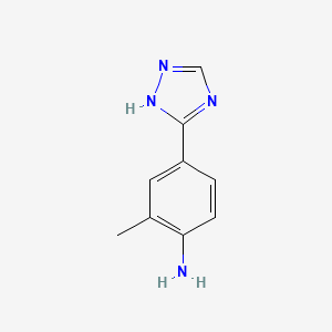 molecular formula C9H10N4 B8619740 3-(3-Methyl-4-amino-phenyl)-1,2,4-triazole 