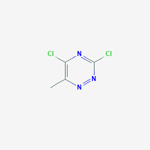 molecular formula C4H3Cl2N3 B8619750 3,5-Dichloro-6-methyl-1,2,4-triazine 