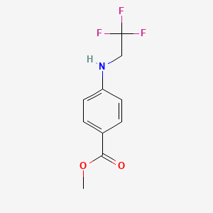 molecular formula C10H10F3NO2 B8619758 Methyl 4-(2,2,2-trifluoroethylamino)benzoate 