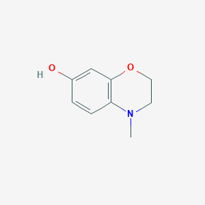 molecular formula C9H11NO2 B8619765 4-methyl-3,4-dihydro-2H-benzo[b][1,4]oxazin-7-ol 