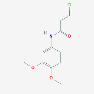 molecular formula C11H14ClNO3 B8619768 N-(3,4-dimethoxyphenyl)-beta-chloropropionamide 